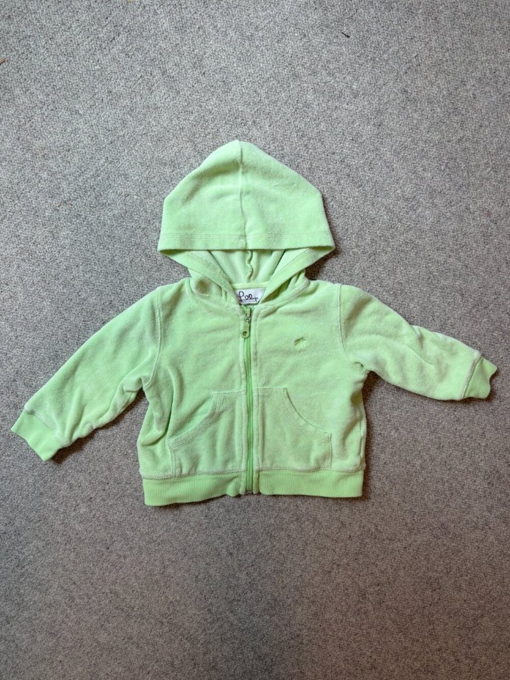 Lilly Pulitzer Green Velour Zip-Up Hoodie (2T)